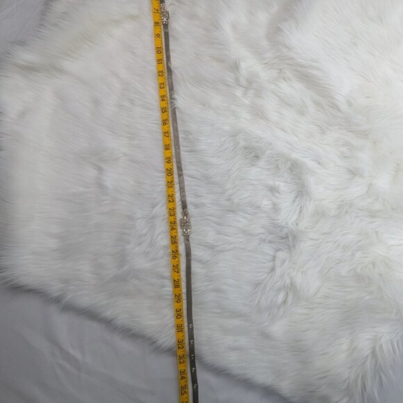Vintage Silver Color Metal Mesh  Belt. 38 inch Tip To Tip. Nice